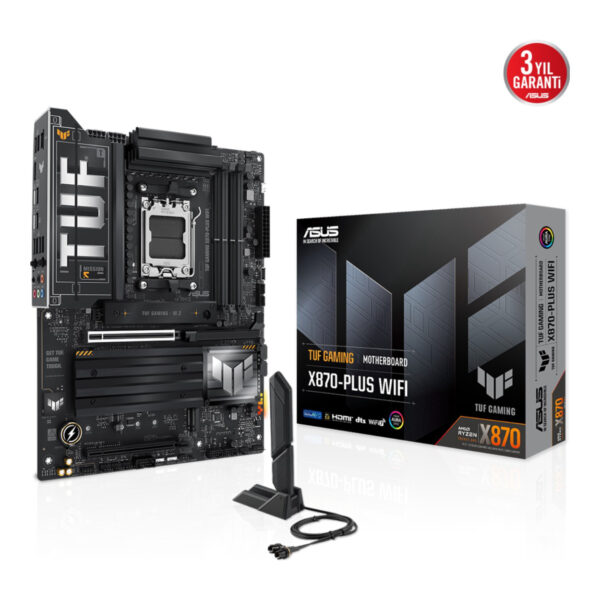 ASUS TUF GAMING X870-PLUS WIFI AM5 DDR5 8000 WiFi 7+BT 2.5GLAN ATX - Görsel 3