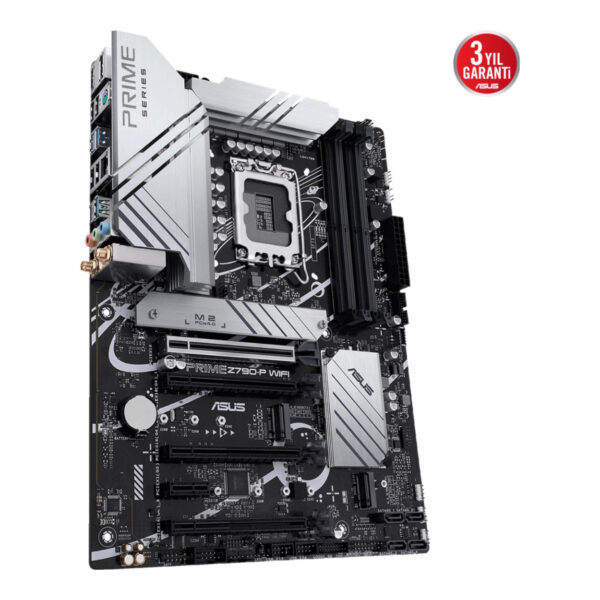 ASUS PRIME Z790-P WIFI LGA1700 DDR5 7200 DP HDMI 3xM2 USB3.2 AX WiFi+BT AURA ATX - Görsel 3