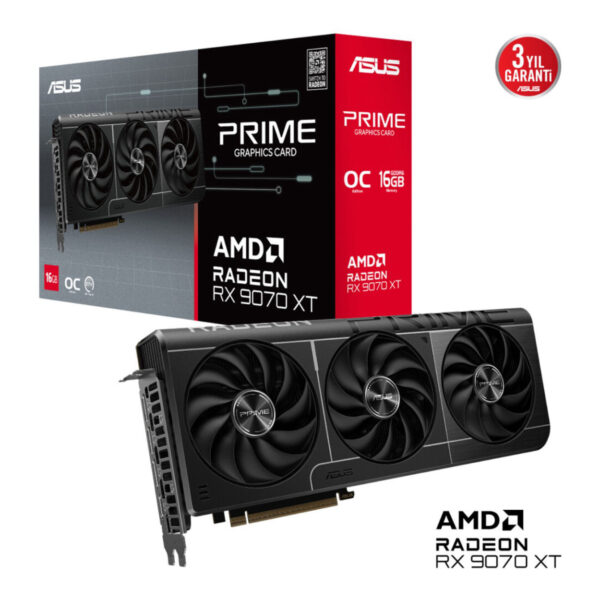 16 GB ASUS PRIME-RX9070XT-O16G AMD RX 9070XT GDDR6 OC EKRAN KARTI - Görsel 4