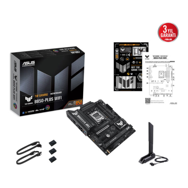 ASUS TUF GAMING B850-PLUS WIFI AM5 DDR5 8000 WiFi 7+BT 2.5GLAN ATX - Görsel 3