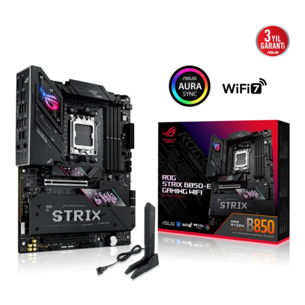 ASUS ROG STRIX B850-E GAMING WIFI AM5 DDR5 8000 WiFi 7+BT ATX - Görsel 7