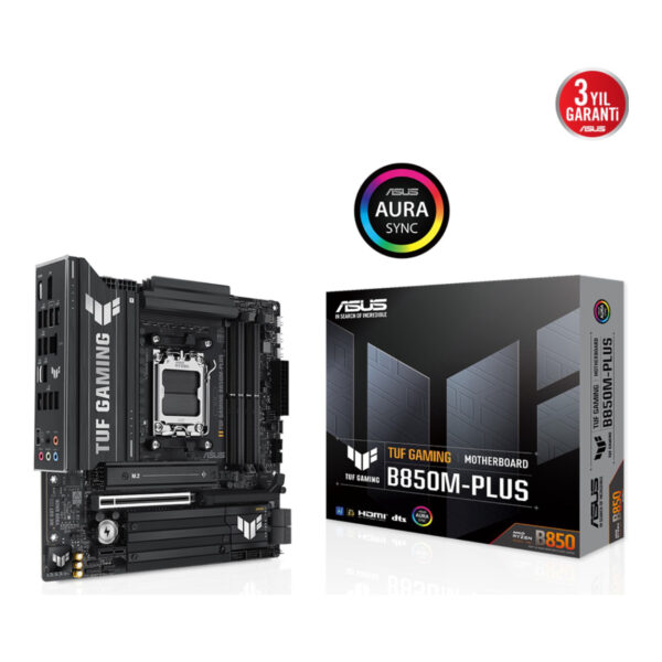 ASUS TUF GAMING B850M-PLUS AM5 DDR5 8000 AURA RGB 2.5GLAN mATX - Görsel 5