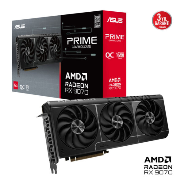 16 GB ASUS PRIME-RX9070-O16G AMD RX 9070XT GDDR6 OC EKRAN KARTI - Görsel 7