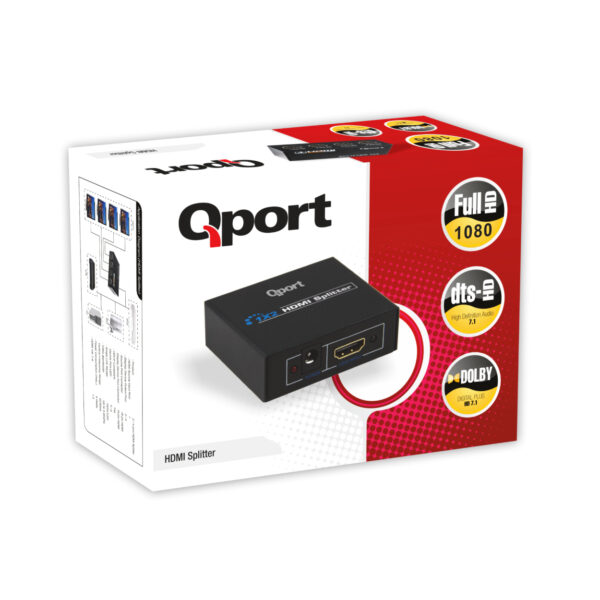 QPORT FULL HD 1 GIRIS 4 CIKIS HDMI SPLITTER (SINYAL COGALTICI) (Q-SPL4) - Görsel 4