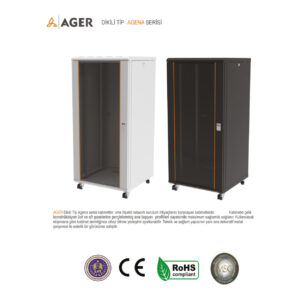 AGER Agena 24U W=600mm D=600mm 19''  Dikili Tip Kabinet