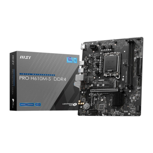 MSI MB PRO H610M-S DDR4 SOKET 1700 DDR4 3200(OC) HDMI  M.2 USB3.2 1x 1G LAN mATX