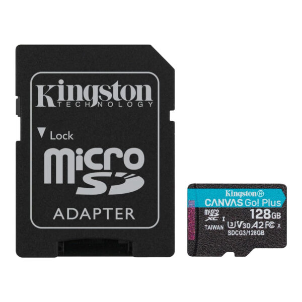 KINGSTON 128GB Canvas Go Plus MicroSDXC 170R A2 U3 V30 Card + Adapter - Görsel 2