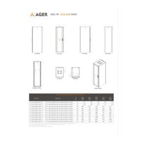 AGER Vega Base 16U W=600mm D=800mm 19''  Dikili Tip Kabinet