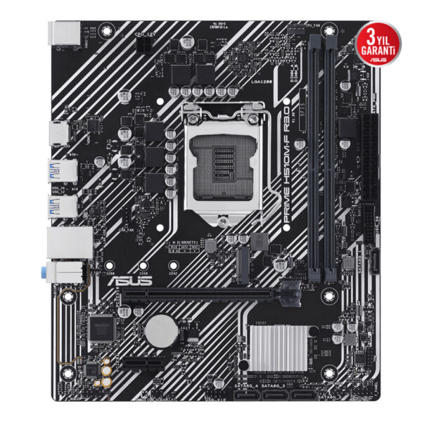 ASUS PRIME H510M-F R3.0 Intel H470 LGA1200 DDR4 3200 HDMI M2 USB3.2 mATX - Görsel 2