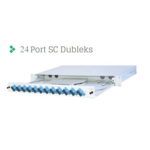 Full Set 24 Fiberli SM SC DX 1U Rack Tipi Fiber Panel