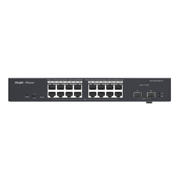 RUIJIE REYEE RG-ES218GC-P 16GE Port 240W Poe,2GE SFP Uplink Cloud Yönetilebilir