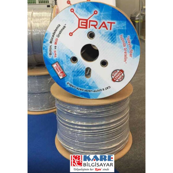 ERAT CAT6 U/UTP LSOH GRI 23 AWG 500m Makara 4x2x23#