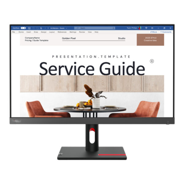 23.8" LENOVO S24i-30 IPS 4ms 100Hz HDMI+VGA VESA - Görsel 2
