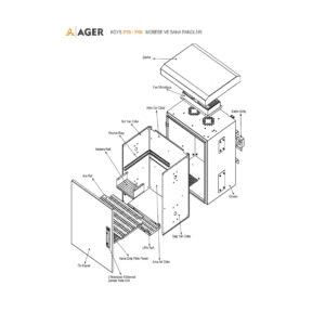 AGER KGYS DİREK TİPİ 600x525x600 ÇİFT CİDARLI OUTDOOR KABİNET+(1+1)FAN+D.MONTAJ