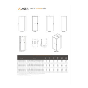 AGER Vega Base 36U W=800mm D=1000mm 19''  Dikili Tip Kabinet