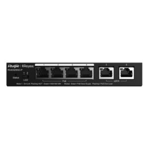 RUIJIE REYEE RG-ES206GC-P 4GE Port 54W PoE+, 2GE Uplink Yönetilebilir Switch