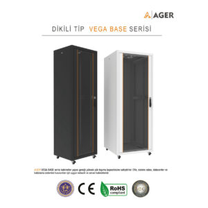 AGER Vega Base 32U W=800mm D=1000mm 19''  Dikili Tip Kabinet
