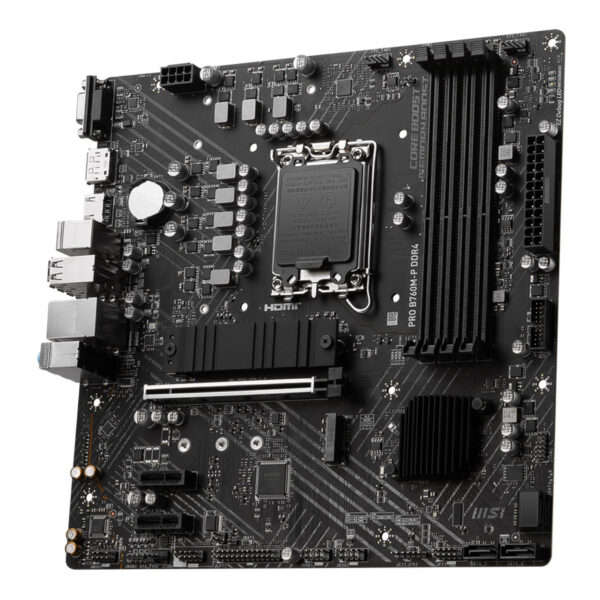 MSI PRO B760M-P DDR4 SOKET 1700 DDR4 4800(OC) PCI-E ,M.2 USB3.2 HDMI,DP,VGA 1x 1 - Görsel 2