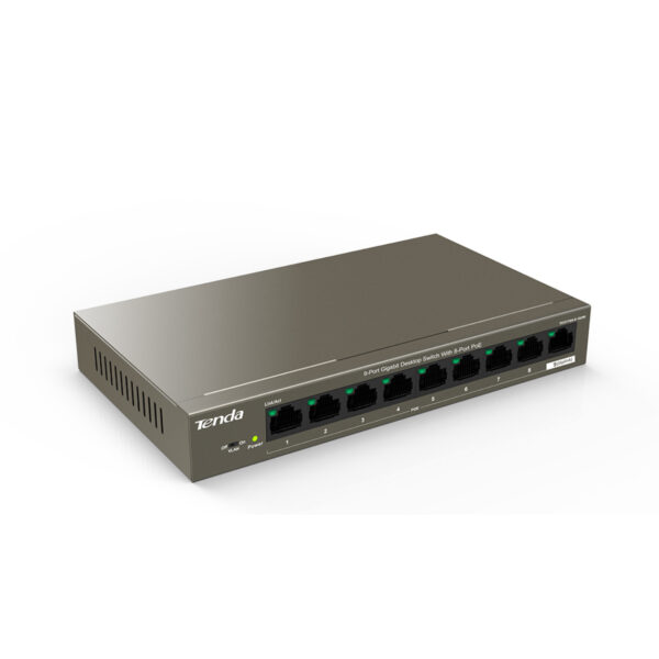 TENDA TEG1109P-8-102W 8GE PoE Port (102W), 1GE Uplink Desktop Switch - Görsel 3
