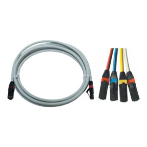 ERAT S/FTP CAT6A  0,15m 4x2x24# LS0H Patch Cord Gri