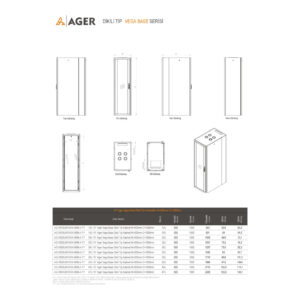 AGER Vega Base 36U W=600mm D=1000mm 19''  Dikili Tip Kabinet