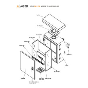 AGER MİNİMOBESE 445x225x500 ÇİFT CİDARLI OUTDOOR KABİNET+FAN+DİREK MONTAJ KİTİ