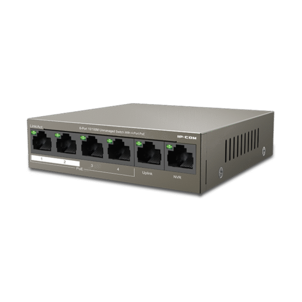 IP-COM F1106P-4-63W 4FE PoE Port (63W), 2FE Uplink Desktop Switch - Görsel 2