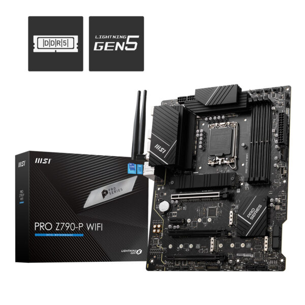 MSI PRO Z790-P WIFI SOKET 1700 DDR5 7000MHZ(OC) PCI-E Gen5 M.2 USB3.2 DP HDMI 1x - Görsel 2