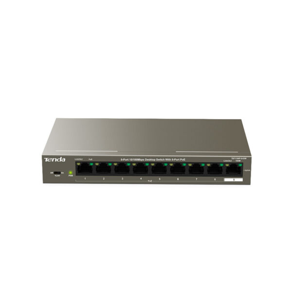 TENDA TEF1109P-8-63W 8FE PoE Port (58W), 1FE Uplink Desktop Switch - Görsel 2