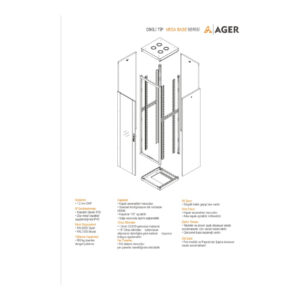 AGER Vega Base 22U W=600mm D=1000mm 19''  Dikili Tip Kabinet