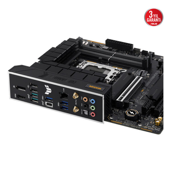 ASUS TUF GAMING B760M-PLUS WIFI Intel B760 LGA1700 DDR5 7200 HDMI VGA 2x M2 USB3 - Görsel 3