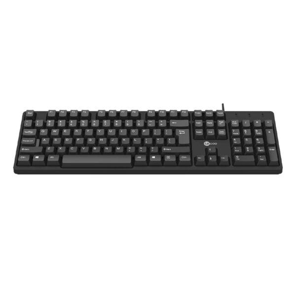 LENOVO LECOO KB101 SİYAH KABLOLU Q KLAVYE - Görsel 2