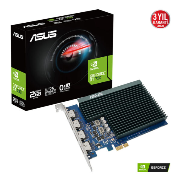 2 GB ASUS GT730-4H-SL-2GD5 GDDR5 Low Profile 64bit - Görsel 2