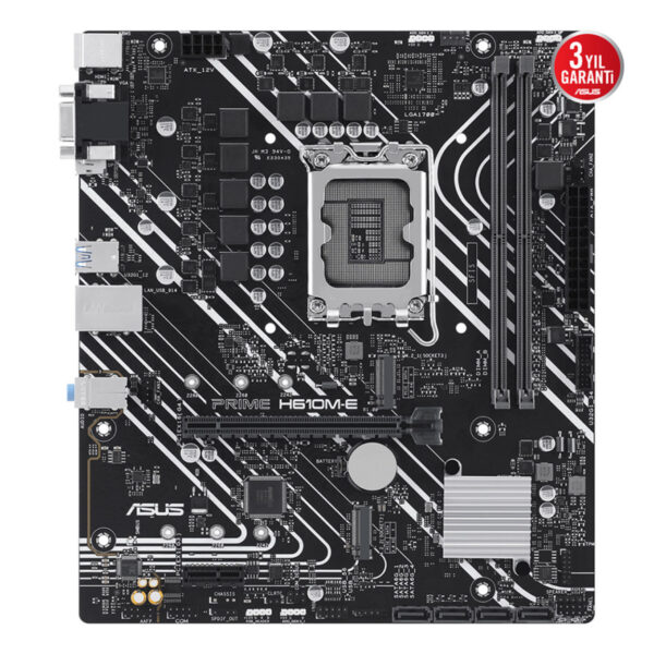 ASUS PRIME H610M-E-CSM DDR5 Intel H610 LGA1700 5600 DP HDMI VGA Çift M2 USB3.2 A - Görsel 3
