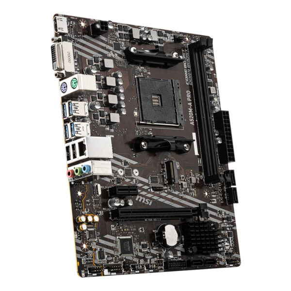 MSI A520M-A PRO AM4 DDR4 4600(OC) DVI HDMI M.2 USB3.2 mATX - Görsel 4