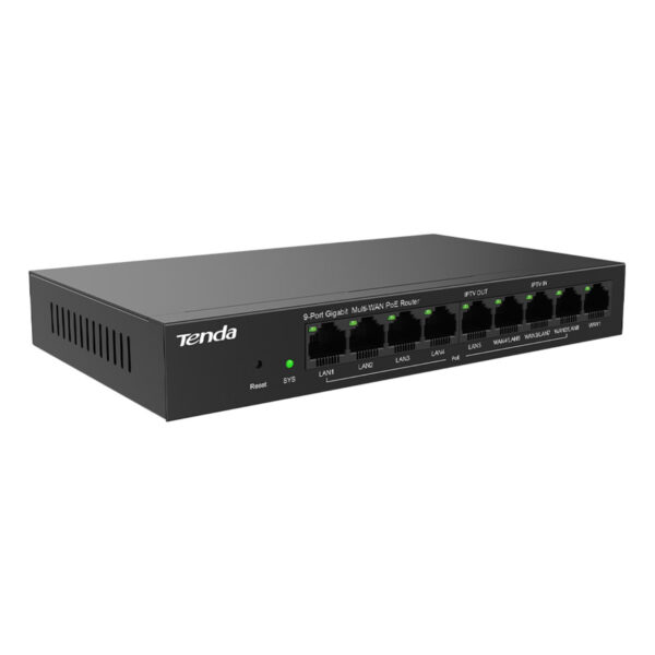 TENDA G0-8G-POE 9 Port Gigabit Ethernet PoE Router - Görsel 3