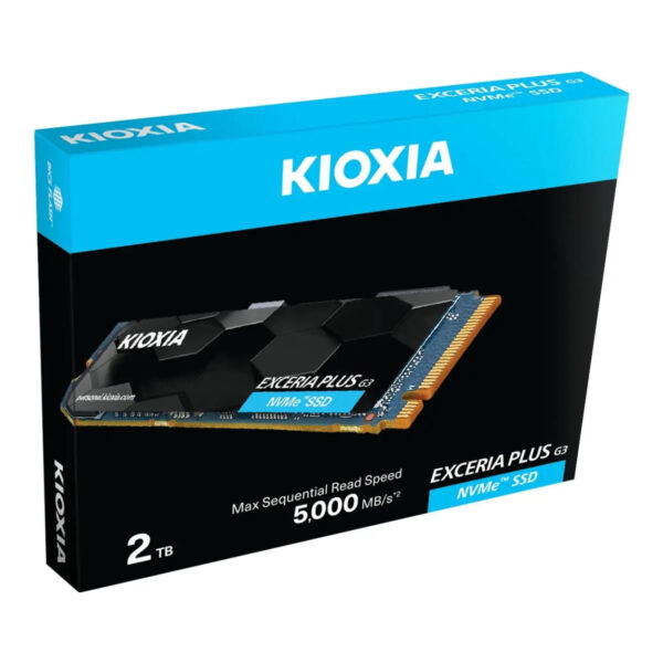 KIOXIA EXCERIA PLUS G3  2TB  PCIe M.2 NVMe Gen4 3D 5000MB-3900MB/sn  SSD - Görsel 2