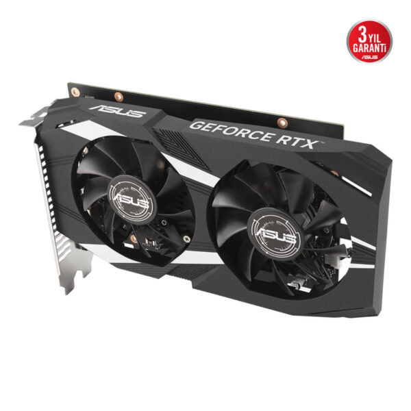 6 GB ASUS DUAL-RTX3050-O6G RTX 3050 GDDR6 96bit 1537MHz OC DVI HDMI DP EKRAN KAR - Görsel 5