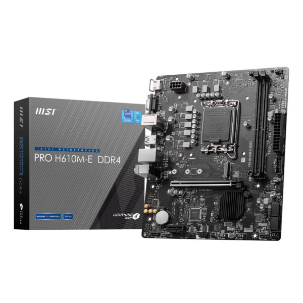 MSI PRO H610M-E DDR4 SOKET 1700 DDR4 3200(OC) HDMI VGA M.2 USB3.2 1x 1G LAN mATX - Görsel 2