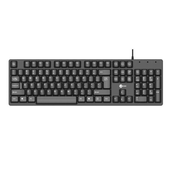 LENOVO LECOO KB101 SİYAH KABLOLU Q KLAVYE - Görsel 3