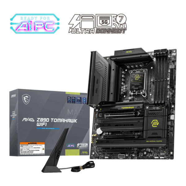 MAG Z890 TOMAHAWK WIFI SOKET 1851 DDR5 9200MHZ(OC) USB 20Gbps 4xM.2 2xTB4 HDMI D - Görsel 4