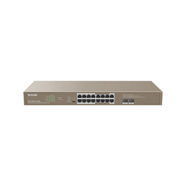 TENDA TEG1118P-16-250W 16GE PoE Port (250W), 2xSFP Switch - Görsel 3
