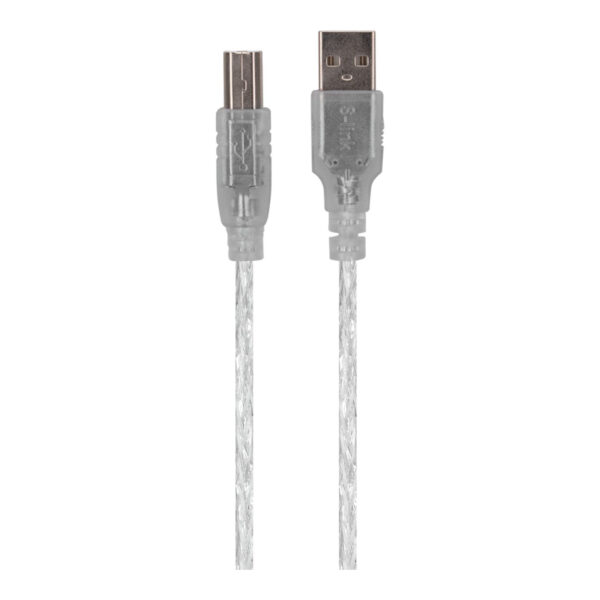 S-LINK SL-U2015  1.5m Şeffaf USB2.0 Yazıcı Kablosu - Görsel 2