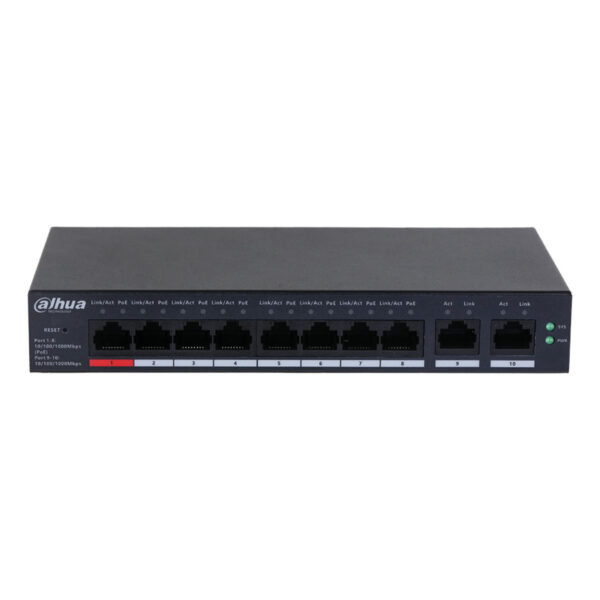 DAHUA CS4010-8GT-110 8GE PoE Port (110W) 2GE Uplink Cloud Managed Desktop Switch - Görsel 3