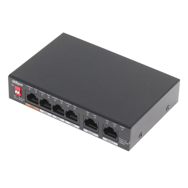 DAHUA PFS3006-4GT-60-V2 4GE PoE Port (60W), 2GE Uplink Switch - Görsel 2