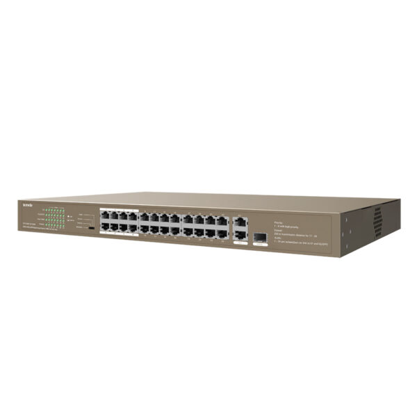 TENDA TEF1126P-24-250W 24FE PoE Port (250W), 1GE Uplink, 1xCombo SFP Switch - Görsel 4