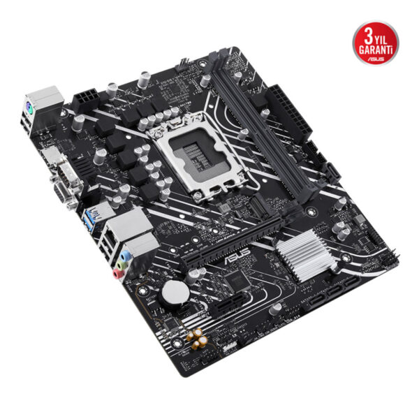 ASUS PRIME H610M-D Intel H610 LGA1700 DDR5 5600 HDMI VGA M2 USB3.2 COM mATX 96GB - Görsel 5