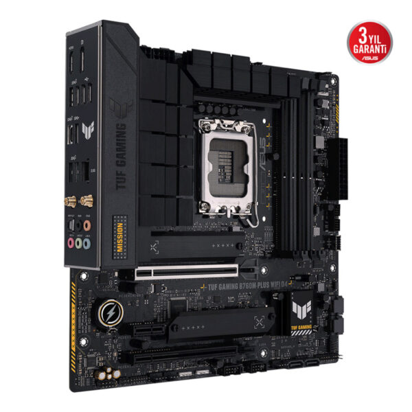 ASUS TUF GAMING B760M-PLUS WIFI D4 Intel B760 LGA1700 DDR4 5333 DP HDMI 3x M2 US - Görsel 3