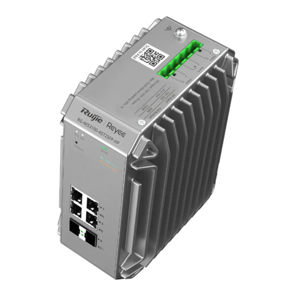 RUIJIE RG-NIS3100 4Port RJ45 Gigabit PoE/PoE+, 2Port SFP,240W Endüstriyel - Görsel 2
