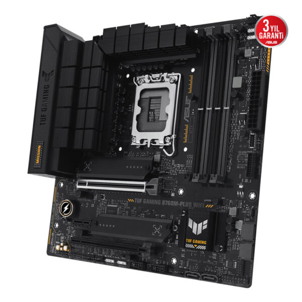 ASUS TUF GAMING B760M-PLUS WIFI Intel B760 LGA1700 DDR5 7200 HDMI VGA 2x M2 USB3 - Görsel 7